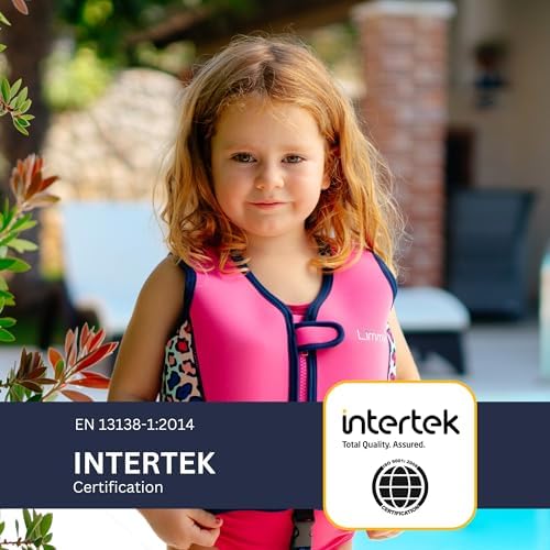 Limmys Premium Kids Swim Vest - Toddler Swim Jacket and Buoyancy Swimming Aid - Modern Design Swimming Vest for Boys, Girls and Babies - Drawstring Bag Included