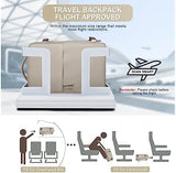 coofay Laptop Travel Backpack For Women Men Airline Approved Carry On Bags For Airplanes Underseat Luggage Backpack For Traveling On Airplane Personal Item Travel Bag For Airlines Light Brown