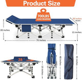 Camping Cot with Comfortable Mattress Cots for Sleeping with Pad Heavy Duty Camping Bed Sleeping Cot Include Carry Bag Camping Cots for Adults Home Office Nap Vocation Outdoor