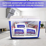 GURIN Reusable Ice Packs for Lunch Box/Coolers, Bag, or Backpack Coolers - Cold Up to 8-12 Hours Long Lasting for Camping Picnic, Outdoor Activities, Food Delivery