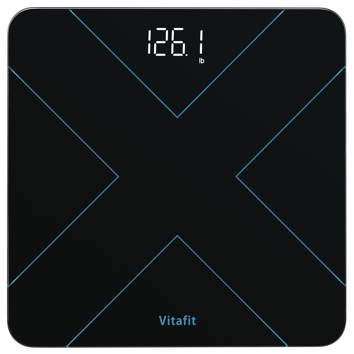 Vitafit Digital Bathroom Scale for Body Weight, Weight Scale Professional Factory Since 2001, White LED and Step-On, 3*AAA Batteries Included, 400lb/182kg, Black