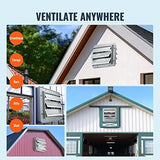 VEVOR 10'' Shutter Exhaust Fan, High-speed 820 CFM, Aluminum Wall Mount Attic Fan with AC-motor, Ventilation and Cooling for Greenhouses, Garages, Sheds, Shops, FCC (No Power Plug Included)