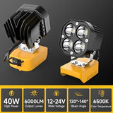 LED Work Light Compatible with Dewalt 20V Battery, 40W 6000LM Flashlight, 20V Battery Cordless Work Light 120°Adjustable with Low Voltage Protection for Outdoors and Job Site Lighting