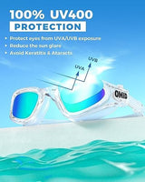 OMID Swim Goggles, P2 Polarized Swimming Goggles for Men Anti-fog Goggles Swimming for Adult Women