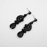 CSY Elegant Costume Jewelry Sets for Wedding Party Prom (Black)