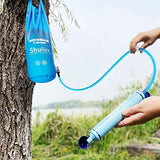 Gravity-Fed Water Bag for Sawyer Survival Water Filter Straw, 1.5 Gal Large Gravity Water Bladder Compatible with LifeStraw and Other Water Filter Straw, Foldable, BPA-Free (6L)