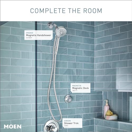 Moen 26100EP Engage 3.5-inch Six-Function Removable Handheld Showerhead with Eco-Performance and Magnetic Docking System, Chrome
