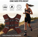 APEXUP Weighted Vest with 5lbs/10lbs/15lbs/20lbs/25lbs/30lbs Weights and Reflective Stripe, Weight Vest Men Women for Workout, Strength Training, Running