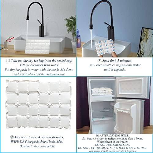 Reusable Ice Packs for Cooler Dry Ice Pack for Shipping Frozen Food & Perishables Storage & Mailing | Leak-Proof Long Lasting Cold Freezer Ice Packs for Lunch Bags & Insulated Boxes