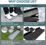 Rain Gutter Downspout Splash Block, Gutter Downspout Extensions for Water Drainage, 24" Gutter Splash Guards Downspout Extender, Fixable Down spout Drain Trays with PE Nails(2 Pack, Gray)