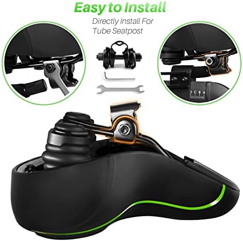 Oversized Bike Seat for Peloton Bike & Bike+, Comfort Seat Cushion Compatible with Peloton, Road or Exercise Bikes, Bicycle Wide Saddle Replacement for Men & Women, Accessories for Peloton