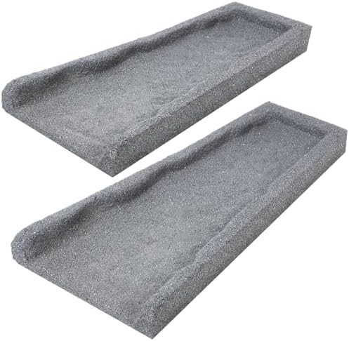 3 Pack Rubber Downspout Splash Block Rain Gutter Down Spout Drain Trays Gray