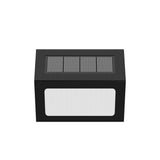 XLUX Solar Lights for Steps Decks Pathway Yard Stairs Fences, LED lamp, Rainproof, Black Metal Housing, 6 Pack