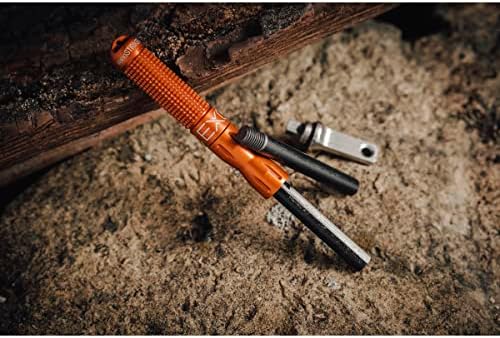 Exotac nanoSTRIKER XL Self Contained Ferrocerium Fire-Starter with Stainless Steel and Tungsten Carbide Striker, Waterproof 1/4 in. Ferro Rod Produces Up To 3,000 Fire-Starting Strikes
