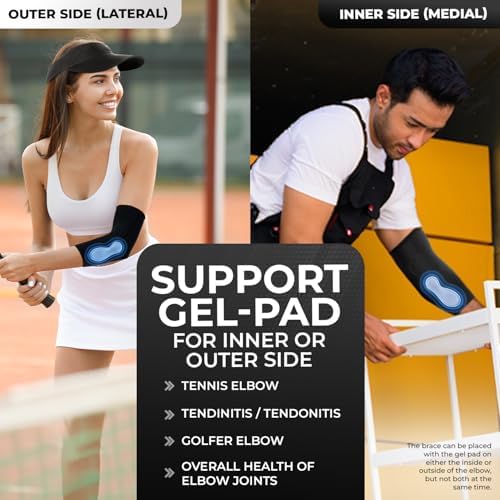 DR. BRACE® Elite Elbow Brace Support, Breathable Elbow Compression Sleeve with Gel Pad for Golfer's, Tennis Elbow & Tendonitis Treatment & Pain Relief 2024