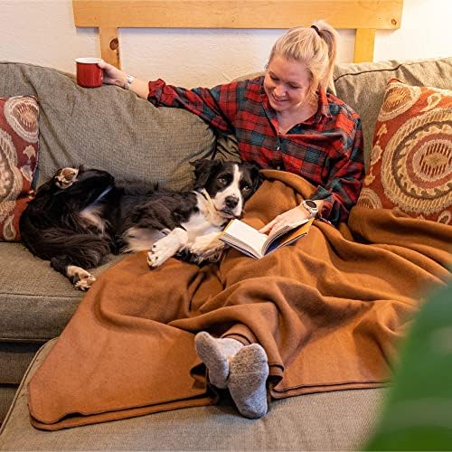 Arcturus Military Wool Blanket - Warm, Thick, Washable - Great for Outdoors, Camping, Stadium Blanket, Picnics, Travel - Car & Bushcraft Survival Kits, Large 64in x 88in 4.5 lb