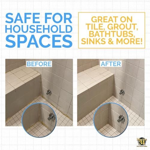 Marine 31 Mildew Stain Remover & Cleaner | Effective for Boats, Home, Patio, & Bathroom | Removes Mildew & Mold Stains | Powerful Cleaning Formula | 16oz