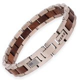 Hero Company Bowie Frontiersman Wood & Stainless Steel Bracelet for Men