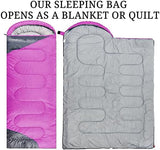 tuphen- Sleeping Bags for Adults Kids Boys Girls Backpacking Hiking Camping Microfiber Liner, Cold Warm Weather 4 Seasons Indoor Outdoor Use, Lightweight & Waterproof