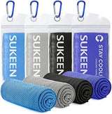 Sukeen [4 Pack] Cooling Towel (40"x12"),Ice Towel,Soft Breathable Chilly Towel,Microfiber Towel for Yoga,Sport,Running,Gym,Workout,Camping,Fitness,Workout & More Activities