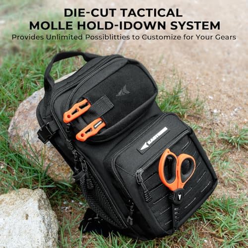 KastKing BlowBak Tactical Fishing Sling Tackle Bag - Lightweight Fishing Backpack - Storage for Gear and Equipment - Gift for Men