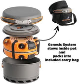 Jetboil Genesis Basecamp Backpacking and Camping Stove Cooking System with Camping Cookware