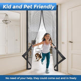 Magnetic Screen Door |Fits 36"x82" Door| Hands Free Retractable Screen Door Magnetic Closure Keeps Bugs Out | 2025 Upgraded PET- Tiny Hole | Self Sealing | Pet and Kid Friendly| 39 Inch x 83 Inch