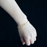 Hapibuy Crystal Necklace Earrings Bracelet Bridal Wedding Jewelry Set Rhinestone Choker Necklace For Women Brides Gold Color