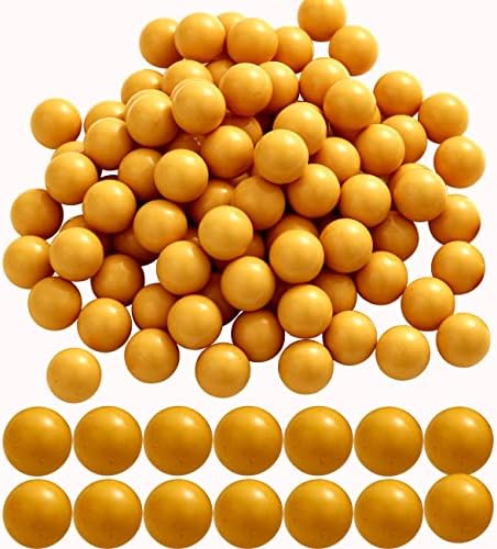 100 X .68 Cal Paintball Kinetic Rounds for Self Defense and Practice, Reusable .68 Caliber Paintball Ammo Solid Nylon Balls Projectile Fit for Byrna SD/LE/EP, Salt Supply S2 and T4E HDR68 (3.7 Grams)