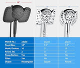 Black Shower Heads with Handheld Spray Combo 2.5GPM: 10” Rainfall Shower Head & Detachable Shower Head, 10 Spray Settings Handheld Shower Head with ON/OFF Switch and 15-Stage Filter