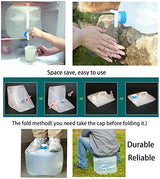 Cedilis 2 Pack 5.3 Gallon Collapsible Water Container with Spigot, Food Safe Water Storage Jug, BPA-Free Camping Water Storage Jug Canteen for Outdoor Hiking and Emergency, Portable, Foldable