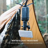 ELECOM NESTOUT Outdoor Camping LED Panel Flashlight w/ Mini Tripod, Dimmable USB Powered LED Light, IP44 Water Dust Resistant, 30-1000 Lumen, Portable Lantern for NESTOUT Power Bank, Beige (Flash-1)