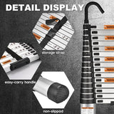 15.5 Ft Telescoping Ladder, SocTone Aluminum with Non-Slip Feet, 330lbs Max Capacity, Collapsible Ladder with Hooks for RV or Outdoor Work