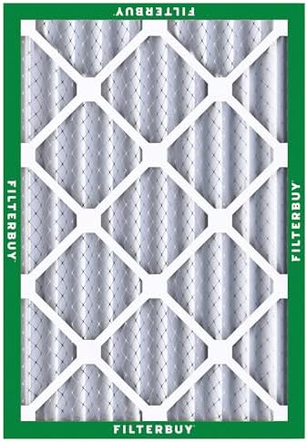 Filterbuy 20x25x4 Air Filter MERV 8 Dust Defense (4-Pack), Pleated HVAC AC Furnace Air Filters Replacement (Actual Size: 19.50 x 24.50 x 3.63 Inches)