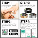 Smart Health Ring for Women Men Fitness Tracker with Heart Rate, Blood Oxygen, Blood Pressure, Sleep Monitoring, Step Counting, IP68 Waterproof for iPhone and Android, No Subscription Fee, Black 10