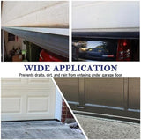 Garage Door Seals Bottom Rubber Weather Stripping Kit Replacement, U+O Ring Weatherproof Threshold Buffering Sealing Rubber, 1/4 Inch T Ends, 4 Inch Width (16 Ft)