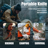 Portable Fixed Blade Knife With Sheath 440c Steel Blade Camping Knife Portable Straight Knife With Kydex Sheath With Sheath And Clip