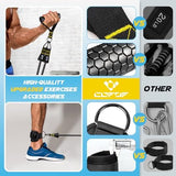 Pilates Bar Kit with Resistance Bands, Multifunctional Yoga Pilates Bar with Heavy-Duty Metal Adjustment Buckle, Portable Home Gym Pilates Resistance Bar Kit for Women Full Body Workouts