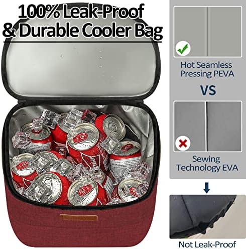Camping Cooler Backpack 30 Cans, Soft Backpack Coolers Insulated Leak Proof Travel Cooler Bag Waterproof Lunch Picnic Beach Work Trip Thermal Bag Drink Beverage Beer Bag Cooler