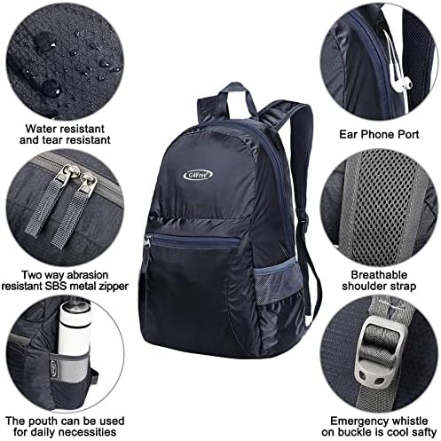G4Free 20L Lightweight Packable Backpack Travel Hiking Daypack Foldable Backpack for Men Women