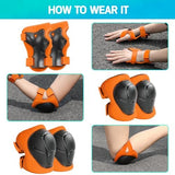 Kids Protective Gear Set Knee Pads for Kids 3-14 Years Toddler Knee and Elbow Pads with Wrist Guards 3 in 1 for Skating Cycling Bike Rollerblading Scooter