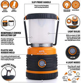 LED Camping Lantern, Battery Powered LED 1800LM, 4 Camping Lights Modes, Perfect Lantern Flashlight for Hurricane, Emergency Light, Storm, Power Outages, Survival Kits, Hiking, Fishing, Home and More