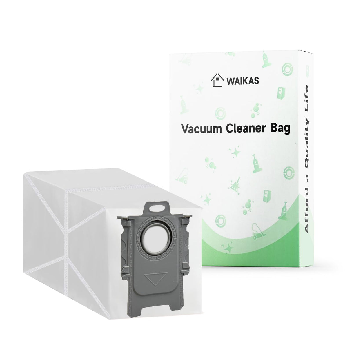 WAIKAS 20 Pack Vacuum Bags for Roborock QV 35A, Qrevo S5V, Saros 10/10R, Saros Z70, S8 MaxV Ultra, Qrevo Curv S5X, Qrevo Curv, Qrevo CurvX, Qrevo MaxV, Qrevo Pro, QV Revo, QX Revo Disposable Dust Bags