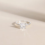 EAMTI 2CT 925 Sterling Silver Engagement Rings Princess Cut Cubic Zirconia CZ Wedding Promise Rings for Her Stunning Wedding Bands for Women Size 6