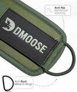 DMoose Fitness Ankle Straps for Cable Machines - One Size Fit with Premium Padding, Glute Kickback Ankle Strap for Women & Men, Cable Attachments for Gym, Booty Workouts, Leg Extension & Hip Abductors