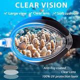 Keary Kids Swim Goggles for Toddler Kids Youth(3-12),Anti-Fog Waterproof Anti-UV Clear Vision Water Pool Goggles
