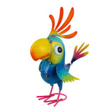 ViteenLight Metal Parrot Statue Outdoor Garden Decor,15" Bird Decor Yard Statue Decorations Outdoor,Funny Parrot Sculpture for Patio, Lawn, Backyard