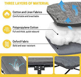ATORPOK Camping Cot for Adults with Cushion and Pillow, Portable Folding Bed for Sleeping, Lightweight Tent cot with Carry Bag Supports 450 lbs (Grey)
