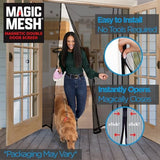Magic Mesh Double Door | Magnetic Screen Door for Patio, French & Sliding Doors, Heavy Duty Magnetic Closure, Bug Screen for Doorways, Kid & Pet Friendly | Size 75"W x 83"H (Pack of 1)