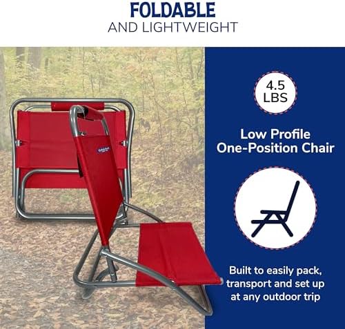 Cabana Beach Folding Beach Chair, 1 Position Lightweight and Portable Foldable Outdoor Camping Chair
